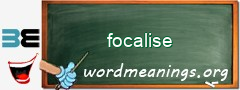 WordMeaning blackboard for focalise